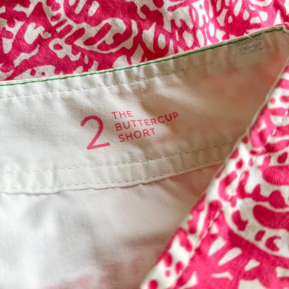 Lilly Pulitzer Pink and White Buttercup Shorts size 2 - Picture 4 of 5